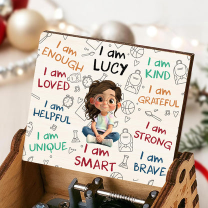 I Am Loved, I Am Strong, Encouraging Words With Child Design