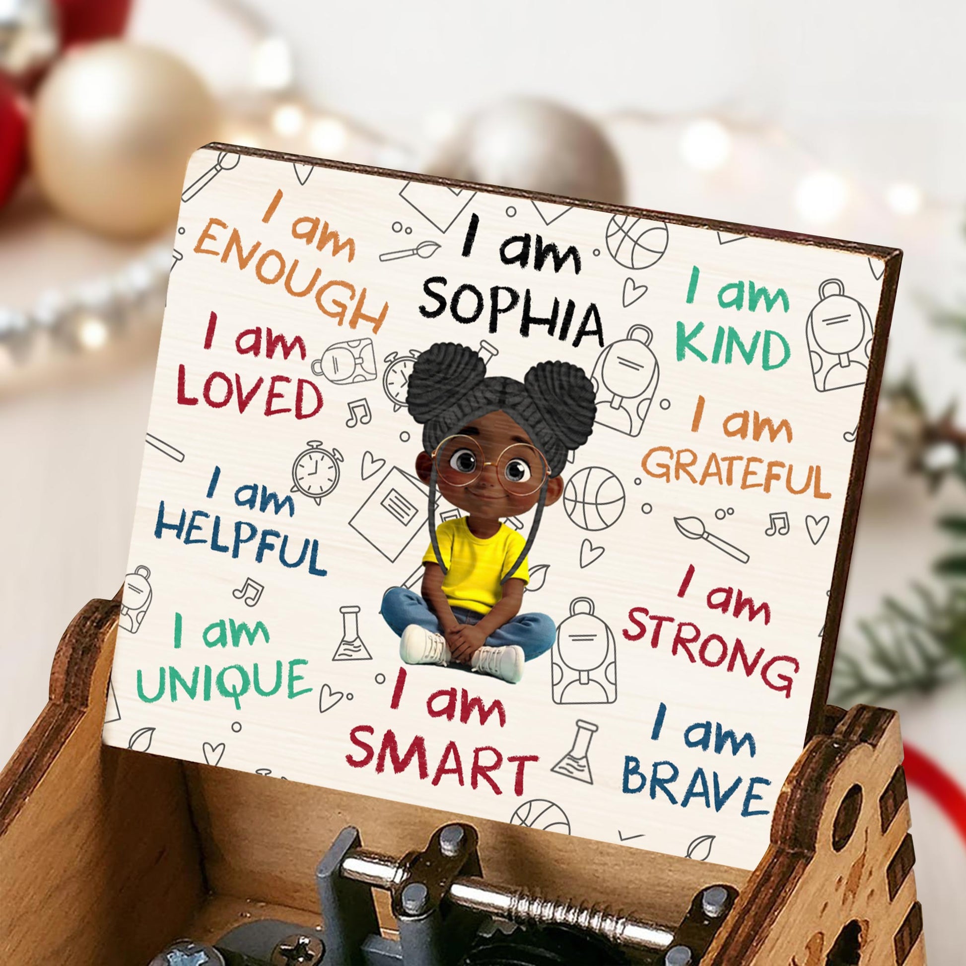 I Am Loved, I Am Strong, Encouraging Words With Child Design