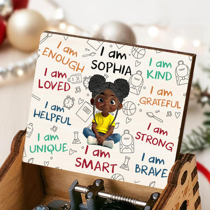 I Am Loved, I Am Strong, Encouraging Words With Child Design