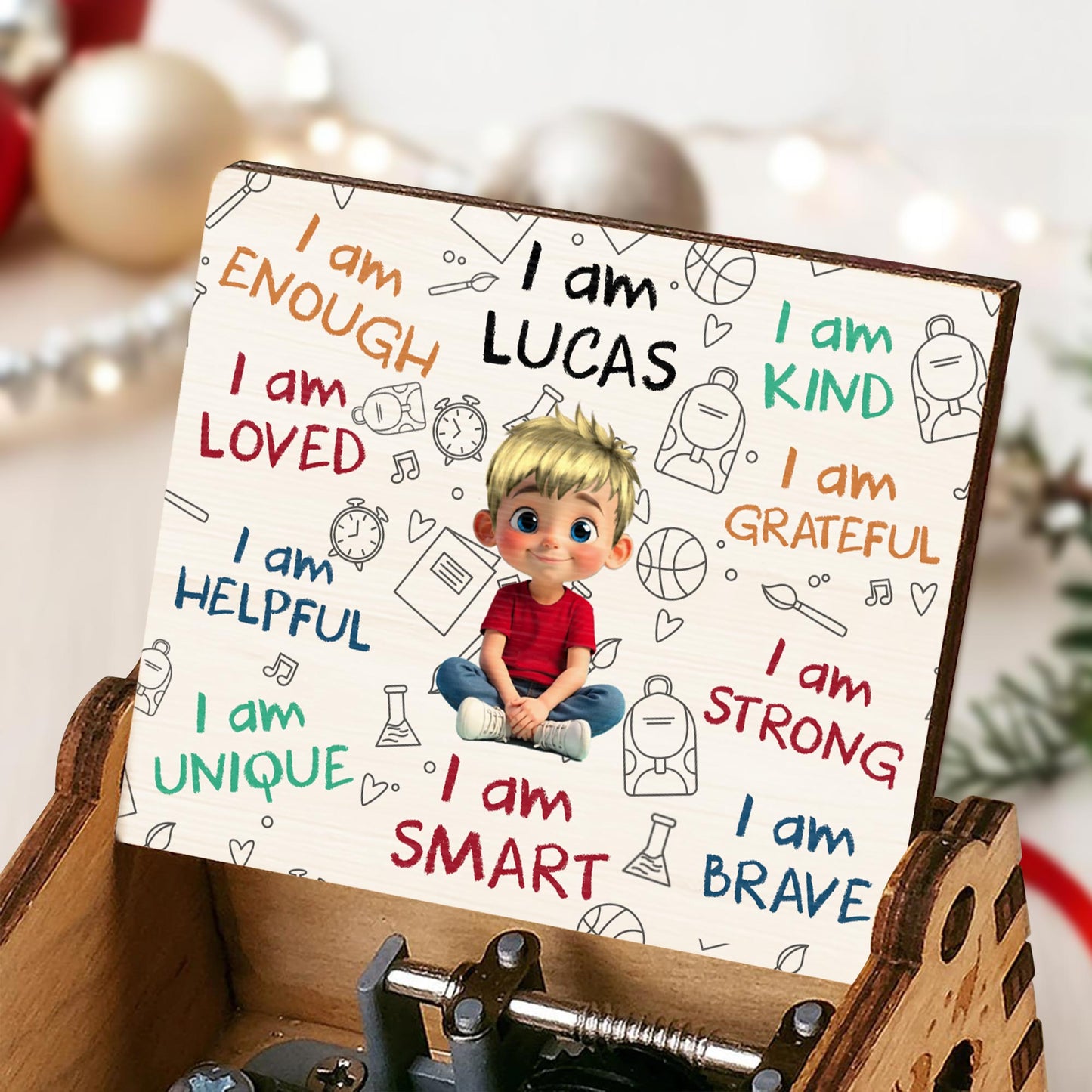 I Am Loved, I Am Strong, Encouraging Words With Child Design