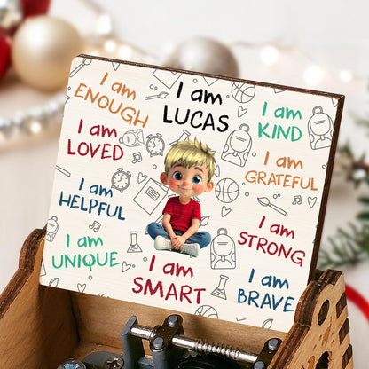I Am Loved, I Am Strong, Encouraging Words With Child Design