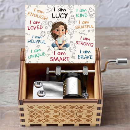 I Am Loved, I Am Strong, Encouraging Words With Child Design