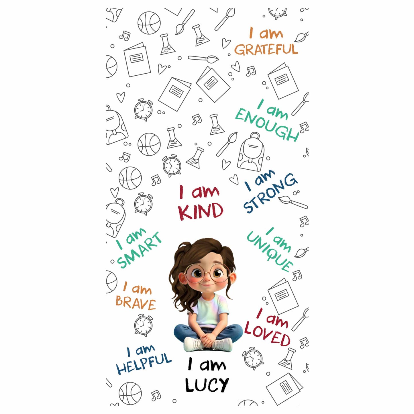 I Am Grateful, I Am Enough, Empowering Messages For Young Girl