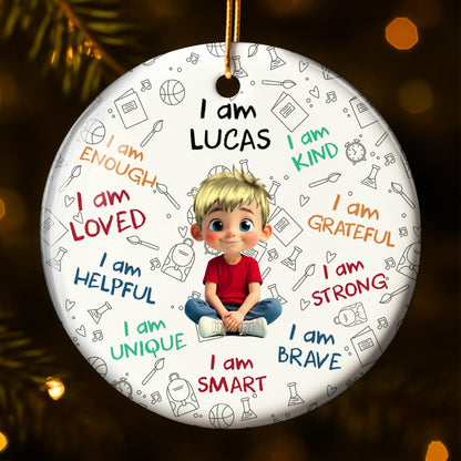 I Am Loved, I Am Kind, Young Girl Encouragement Ornament