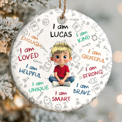 I Am Loved, I Am Kind, Young Girl Encouragement Ornament