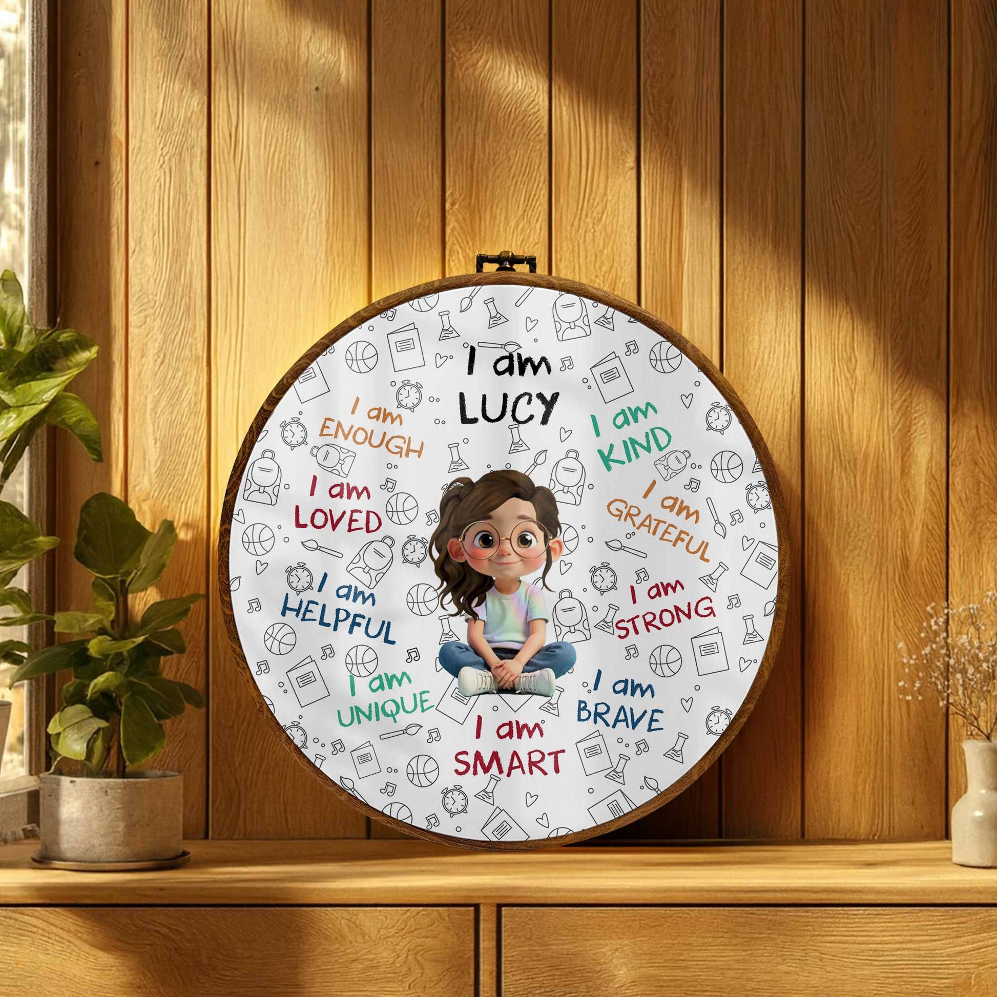 I Am Enough, Loved, Helpful, Unique, Affirmation Art