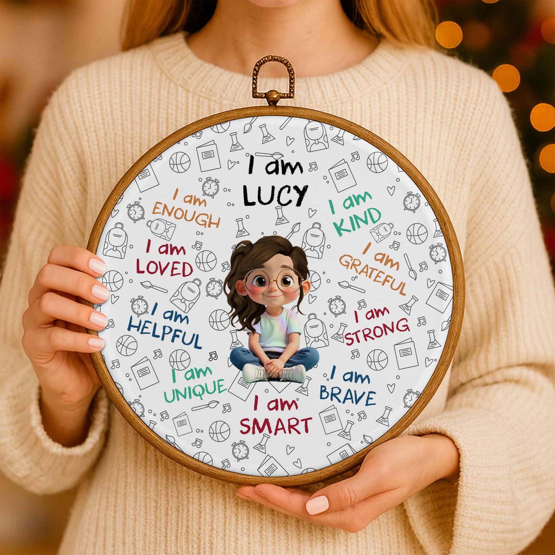 I Am Enough, Loved, Helpful, Unique, Affirmation Art