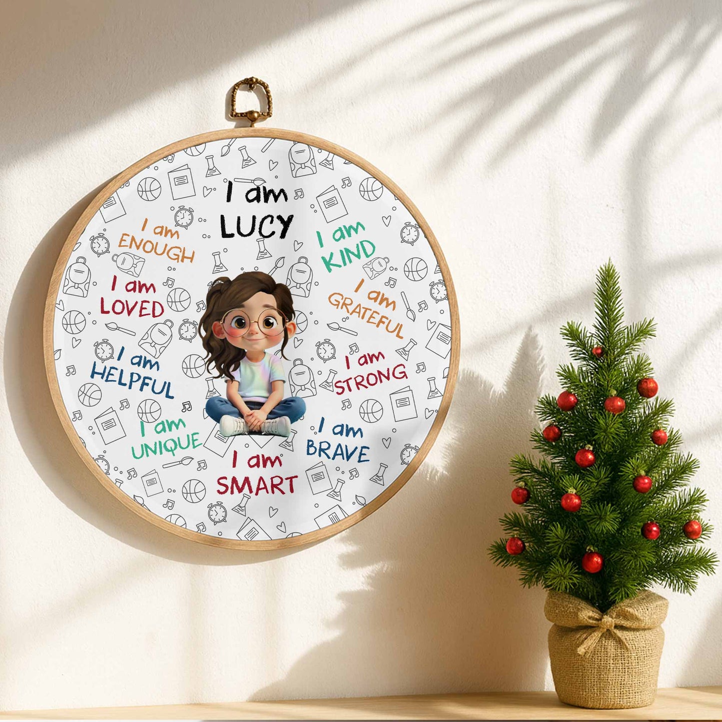 I Am Enough, Loved, Helpful, Unique, Affirmation Art