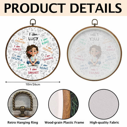 I Am Enough, Loved, Helpful, Unique, Affirmation Art