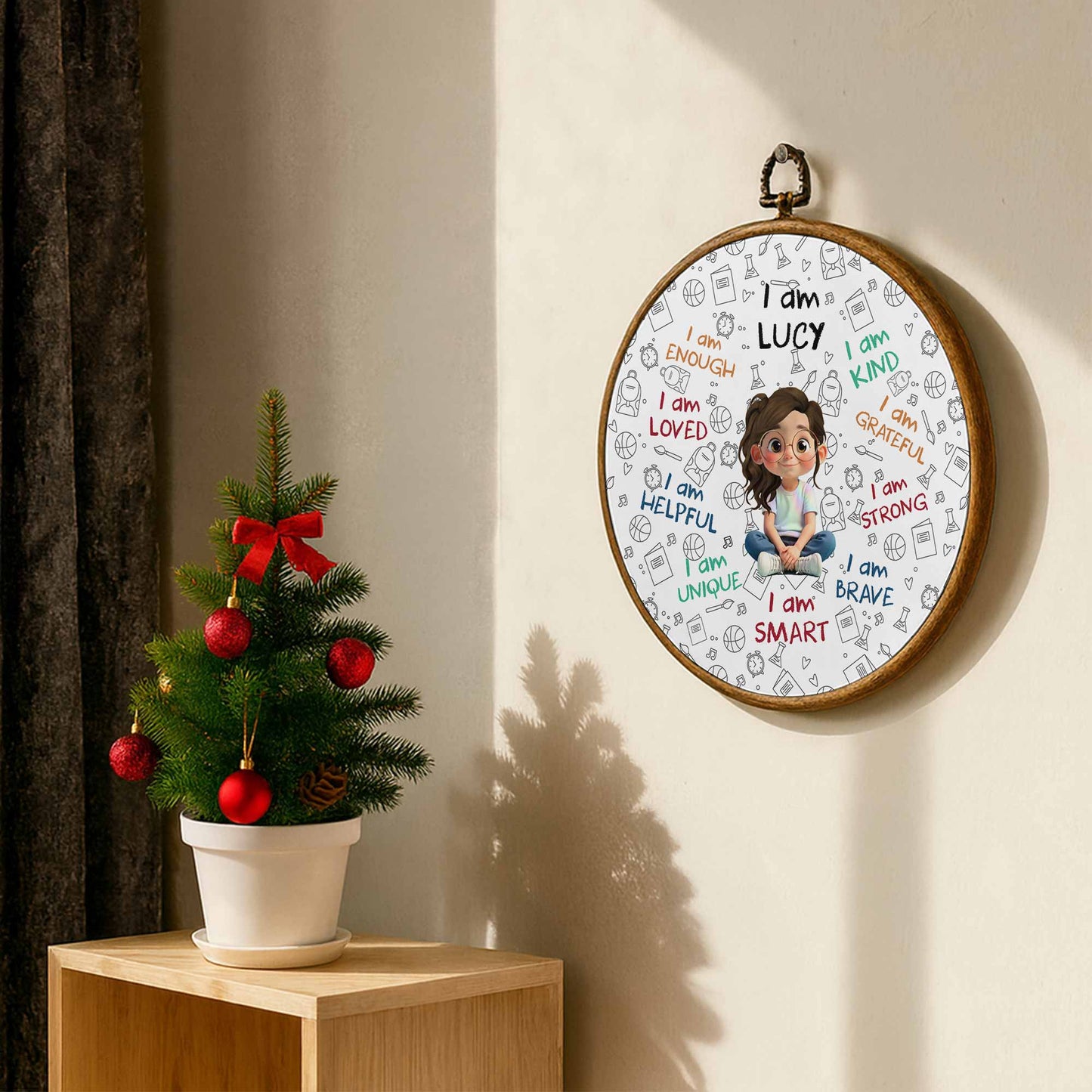 I Am Enough, Loved, Helpful, Unique, Affirmation Art