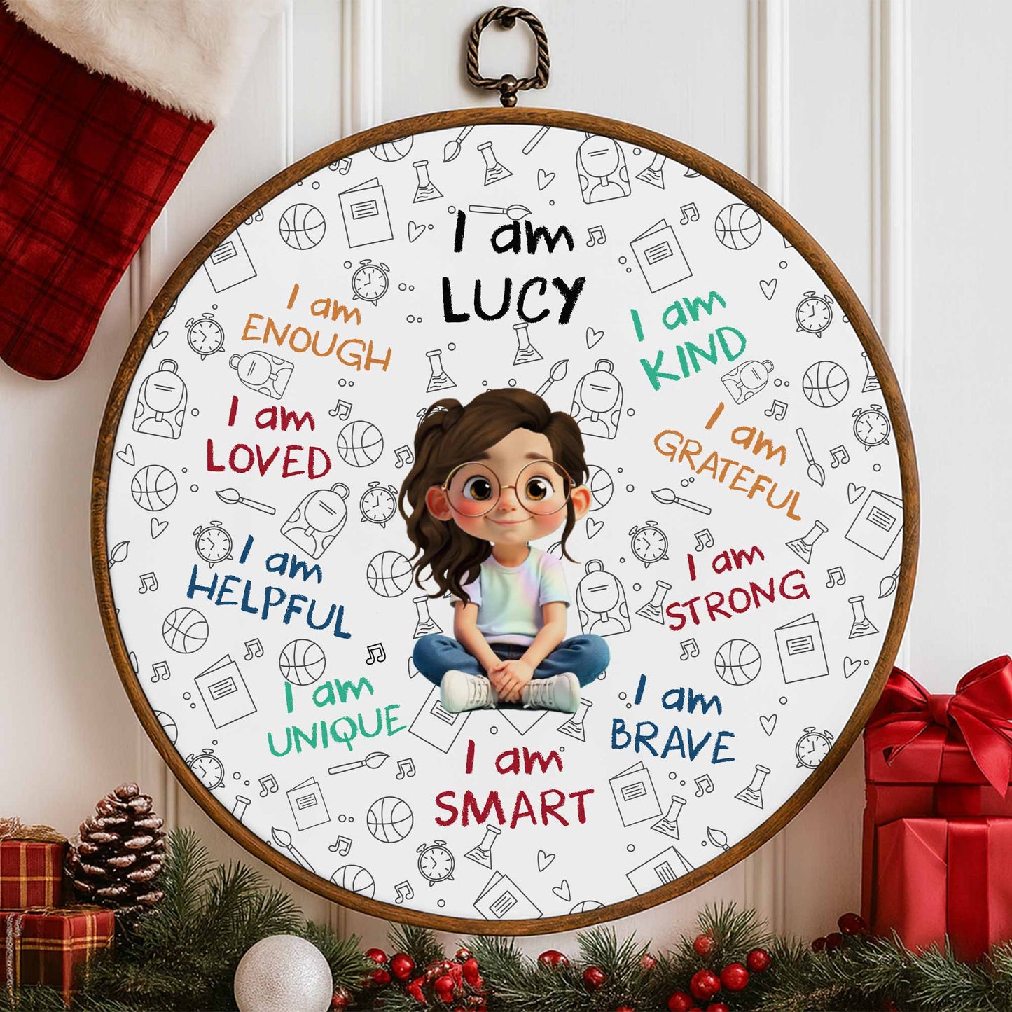 I Am Enough, Loved, Helpful, Unique, Affirmation Art