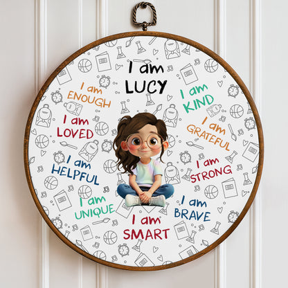 I Am Enough, Loved, Helpful, Unique, Affirmation Art