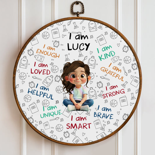 I Am Enough, Loved, Helpful, Unique, Affirmation Art