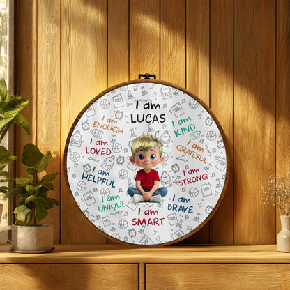 I Am Enough, Loved, Helpful, Unique, Affirmation Art