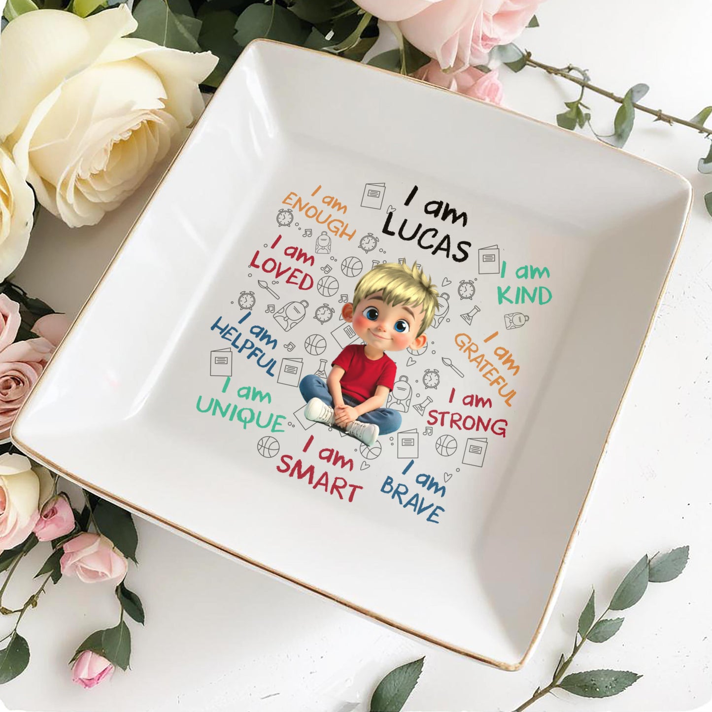 I Am Loved, I Am Strong Positive Affirmations Dish