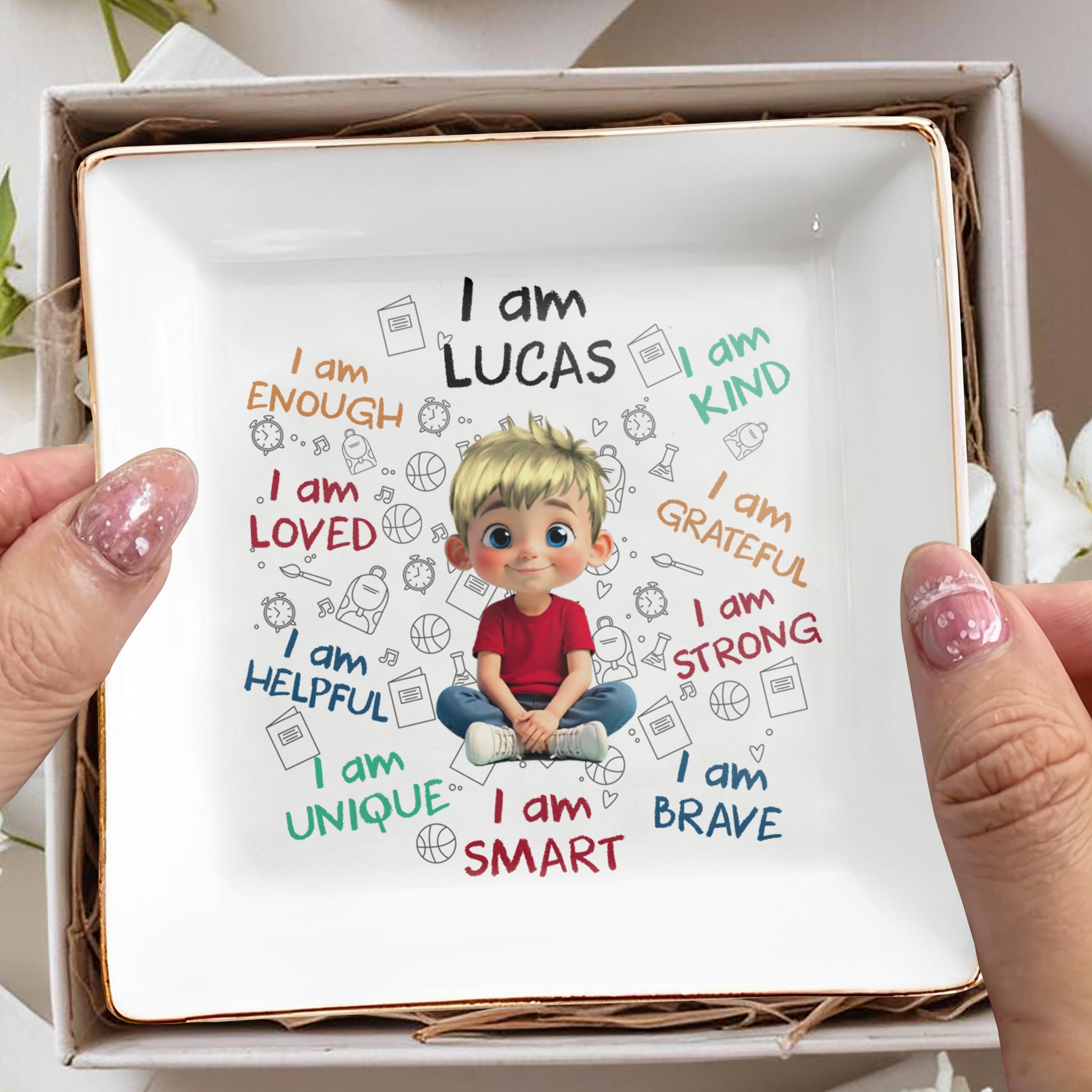 I Am Loved, I Am Strong Positive Affirmations Dish