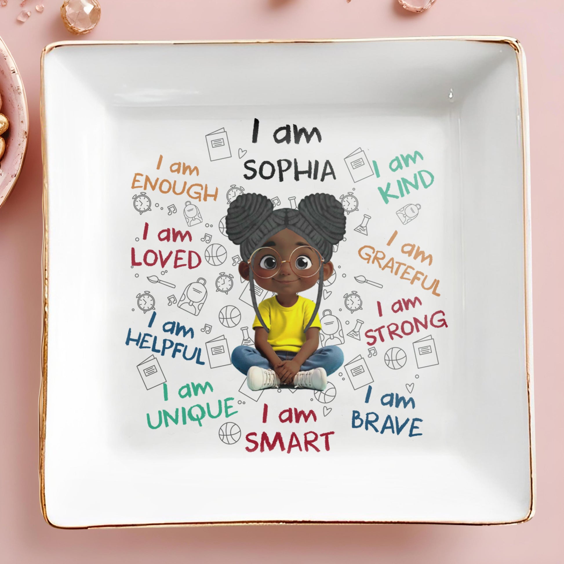 I Am Loved, I Am Strong Positive Affirmations Dish
