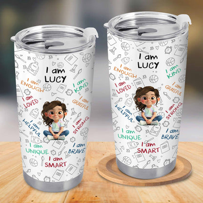 I Am Strong, Loved, Brave, Positive Affirmations Design