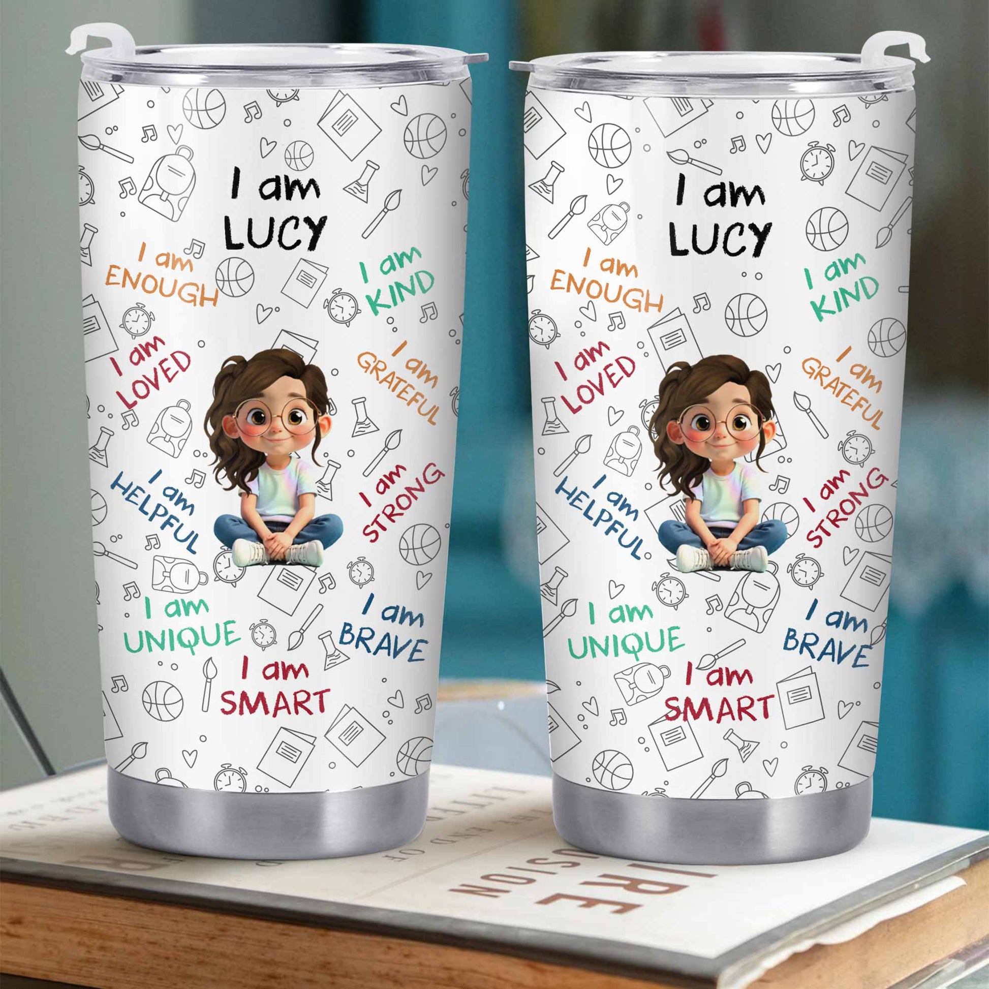 I Am Strong, Loved, Brave, Positive Affirmations Design