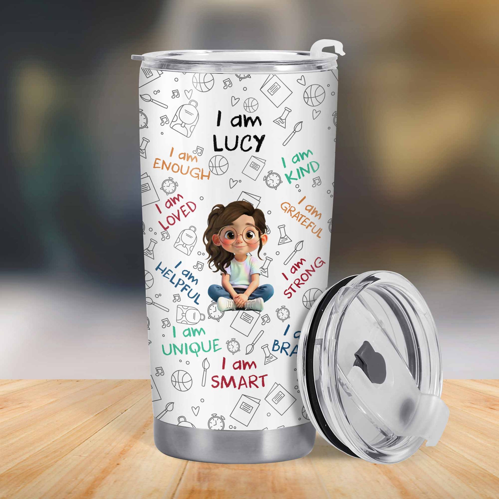 I Am Strong, Loved, Brave, Positive Affirmations Design