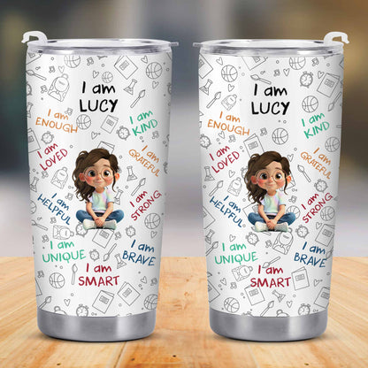 I Am Strong, Loved, Brave, Positive Affirmations Design