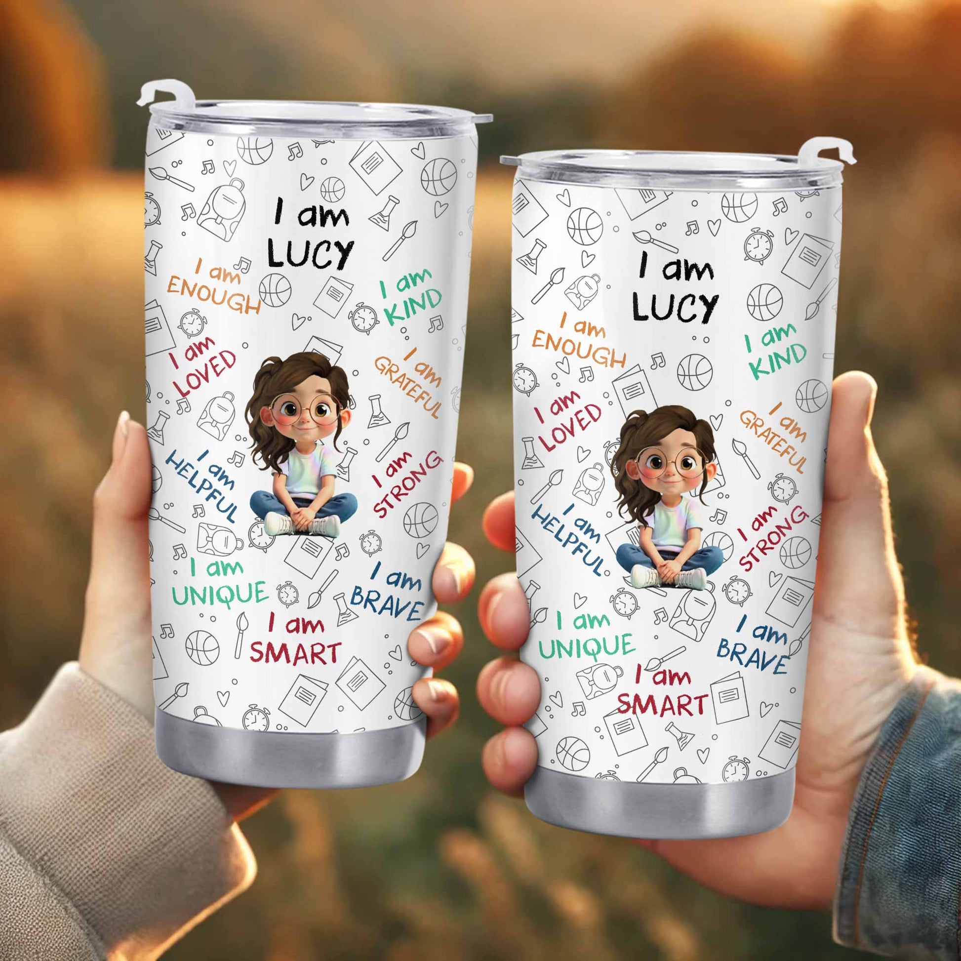 I Am Strong, Loved, Brave, Positive Affirmations Design