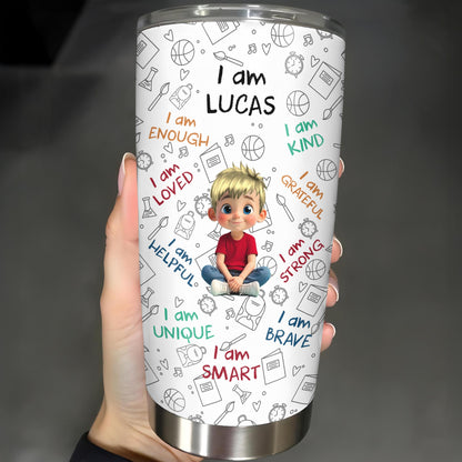 I Am Strong, Loved, Brave, Positive Affirmations Design