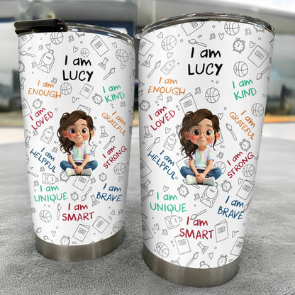 I Am Strong, Loved, Brave, Positive Affirmations Design