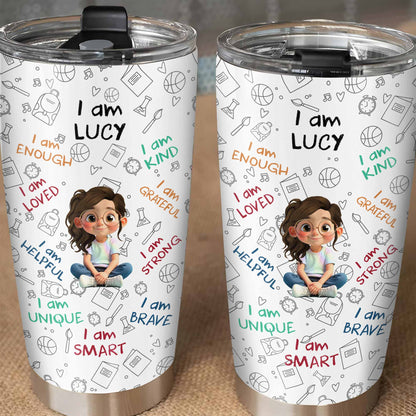 I Am Strong, Loved, Brave, Positive Affirmations Design