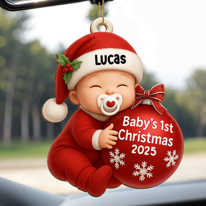 Baby's 1st Christmas, Adorable Santa Hat Ornament