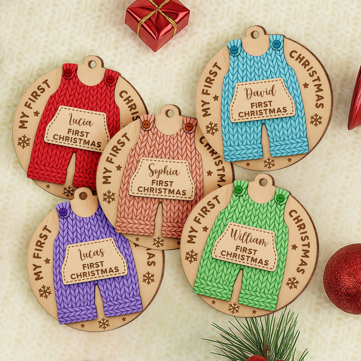 My First Christmas Wooden Ornament