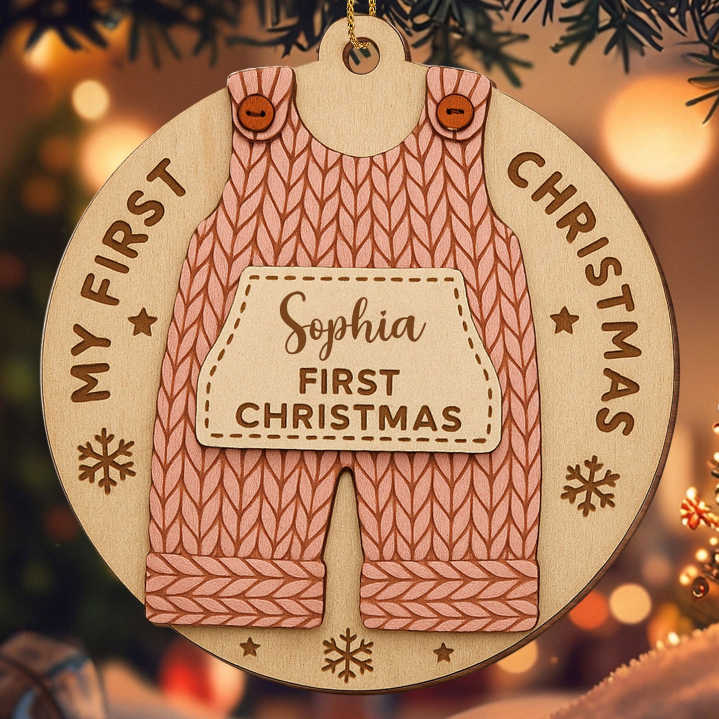 My First Christmas Wooden Ornament