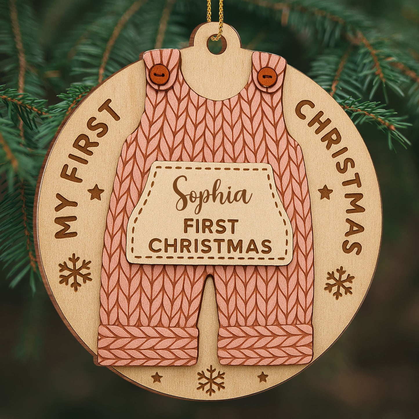 My First Christmas Wooden Ornament