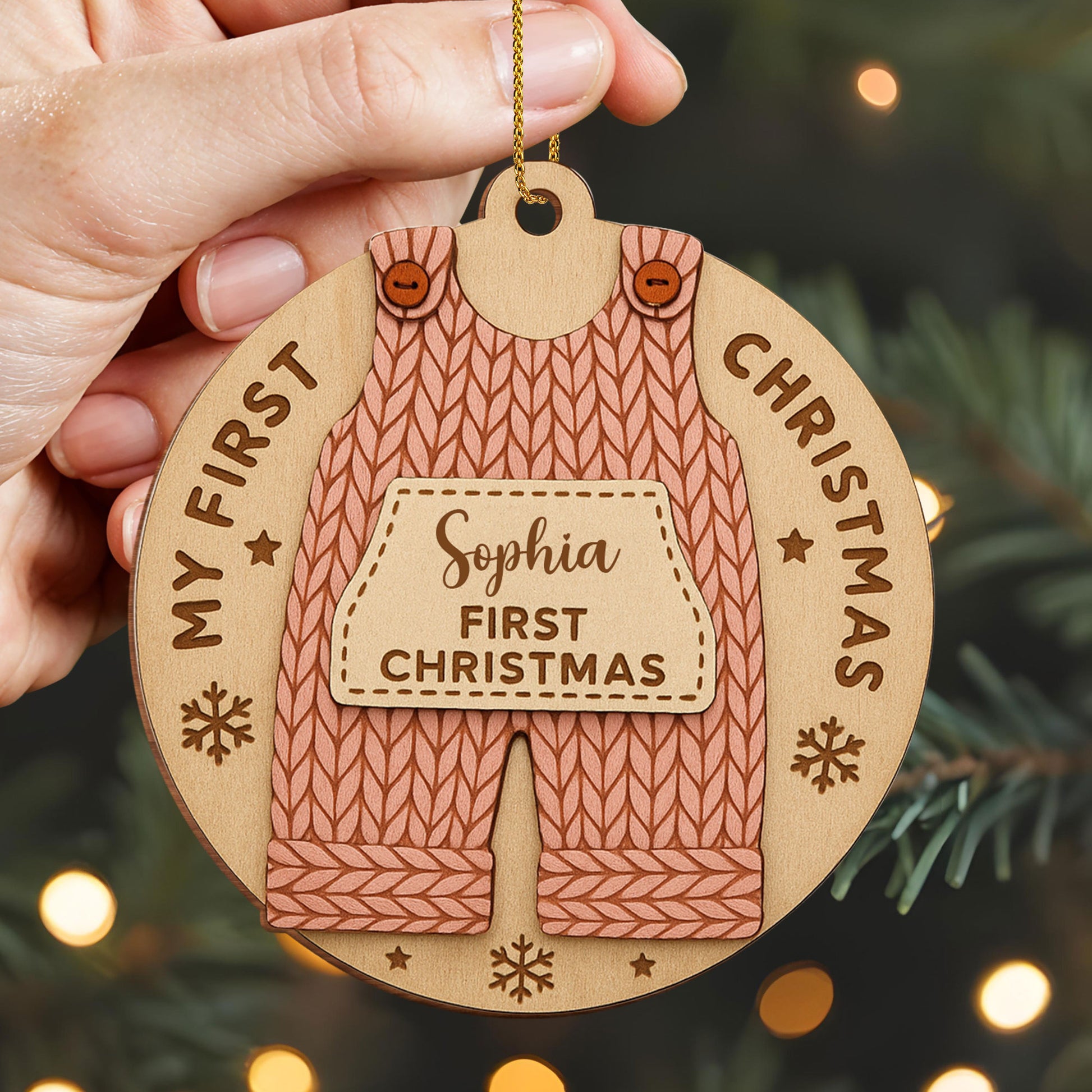 My First Christmas Wooden Ornament