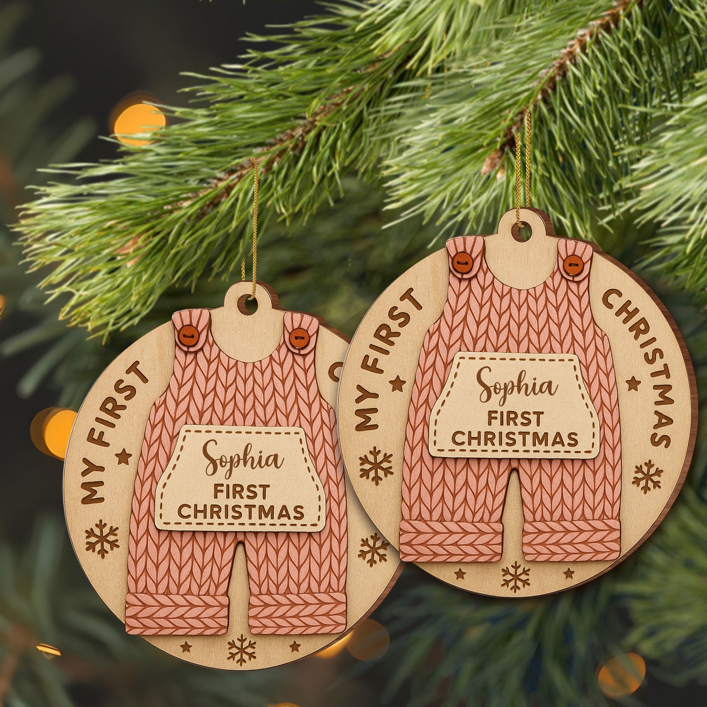 My First Christmas Wooden Ornament