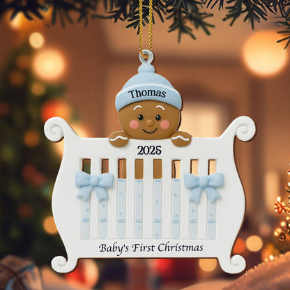 Baby's First Christmas Crib and Bows