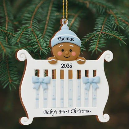 Baby's First Christmas Crib and Bows