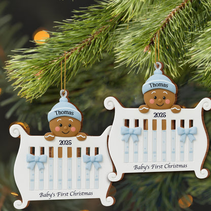 Baby's First Christmas Crib and Bows