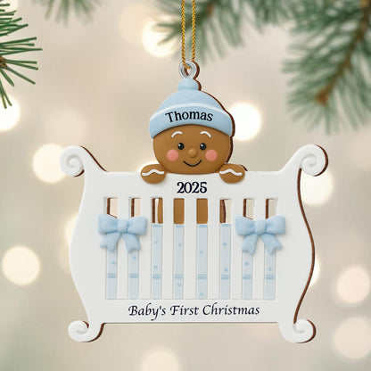 Baby's First Christmas Crib and Bows