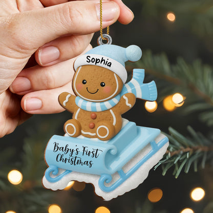 Baby's First Christmas, Gingerbread Man On Sled
