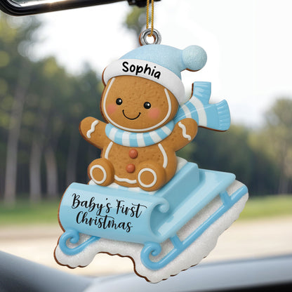 Baby's First Christmas, Gingerbread Man On Sled