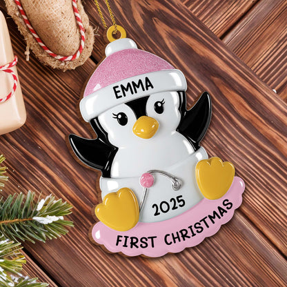 First Christmas Penguin With Hearts And Hat