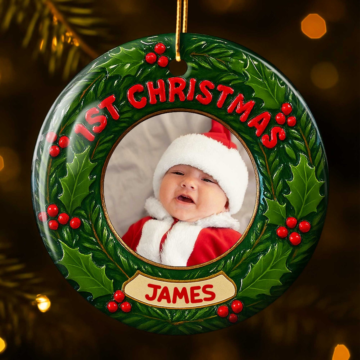 1st Christmas Wreath Ornament