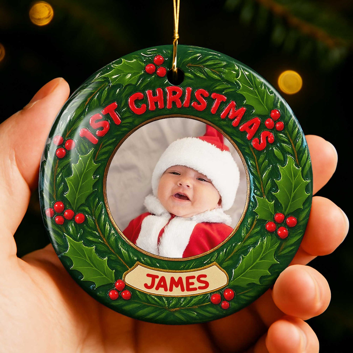 1st Christmas Wreath Ornament