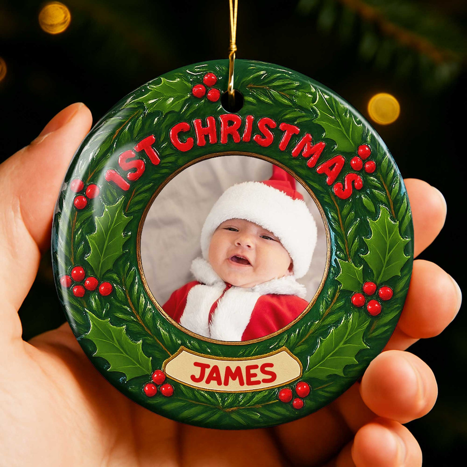 1st Christmas Wreath Ornament