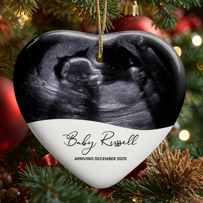 Arriving December, Heart Shaped Ultrasound Image