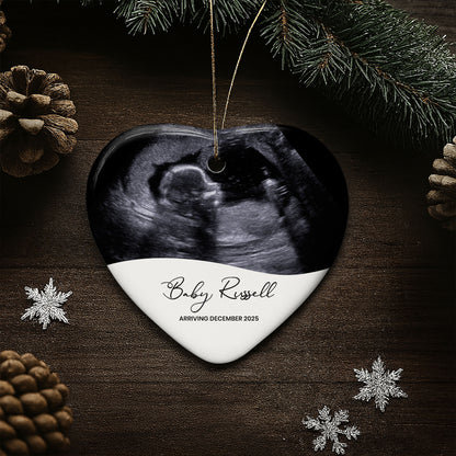 Arriving December, Heart Shaped Ultrasound Image