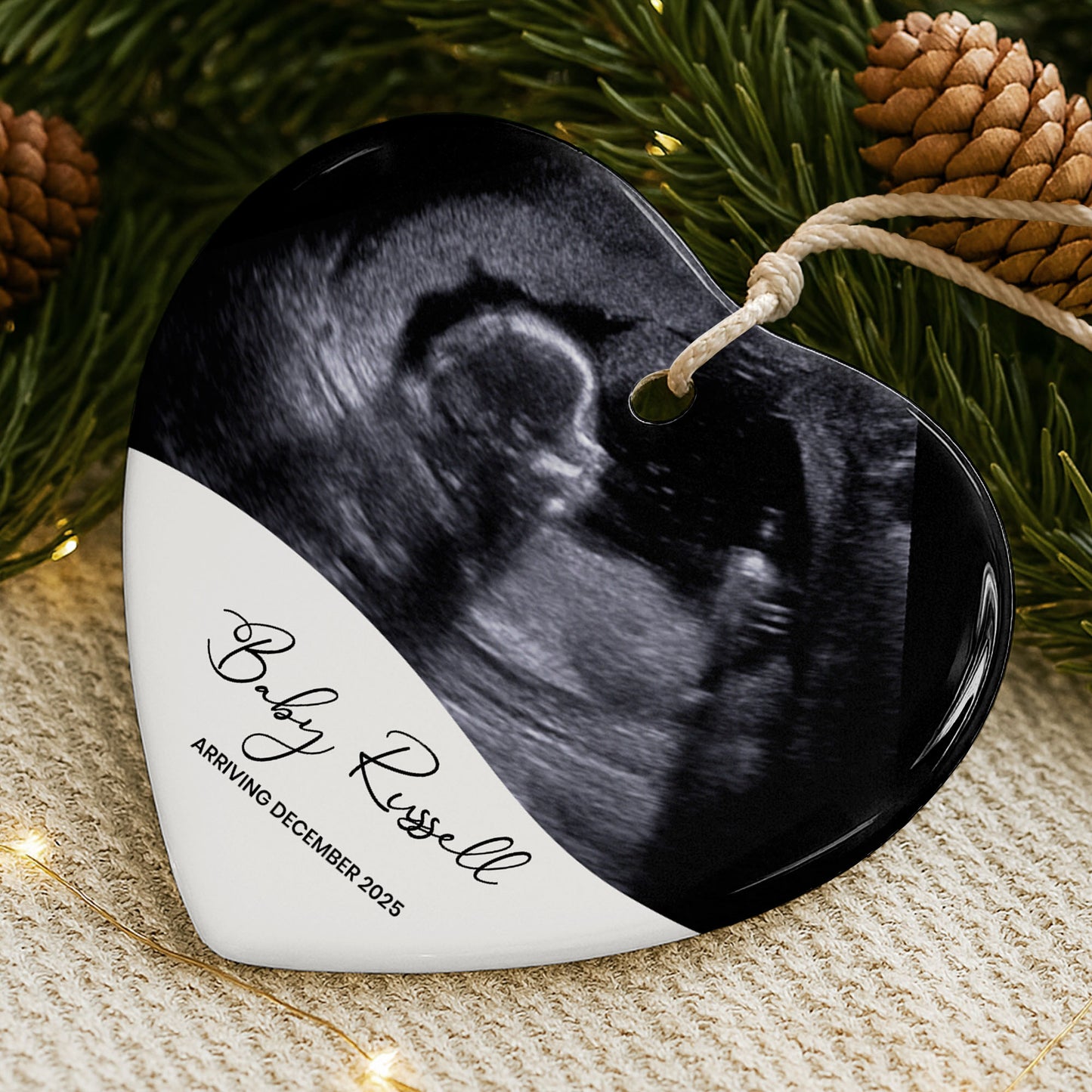 Arriving December, Heart Shaped Ultrasound Image