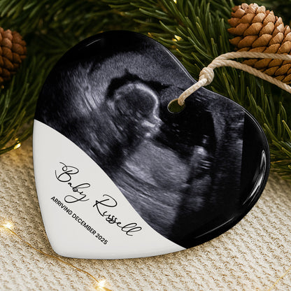 Arriving December, Heart Shaped Ultrasound Image