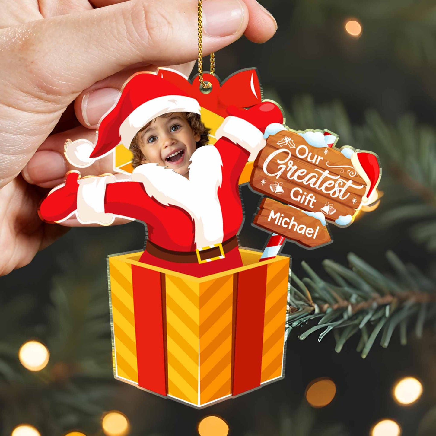 Our Greatest Gift Santa Claus And Gift Box